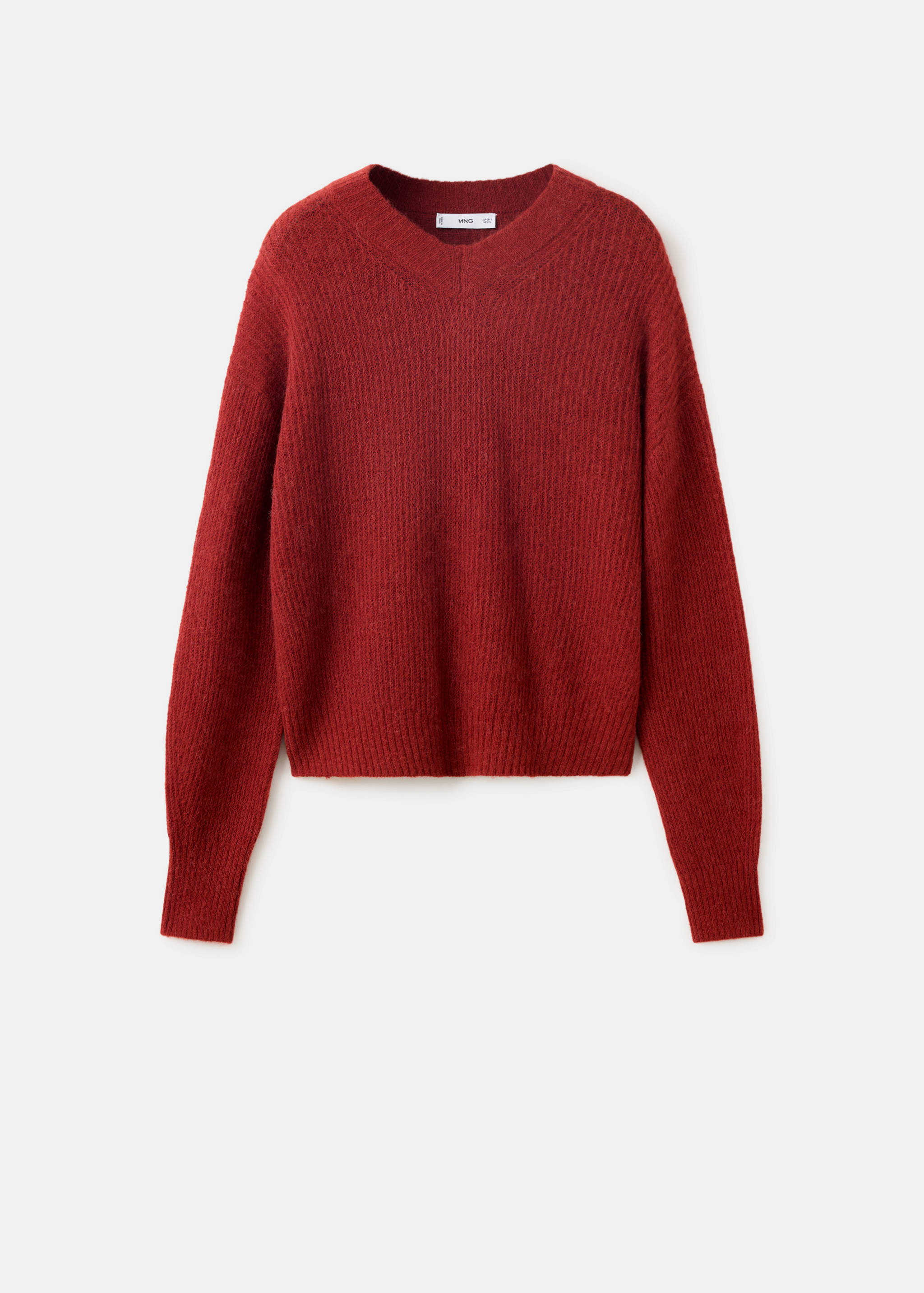 V-neck alpaca blend jumper - Article without model