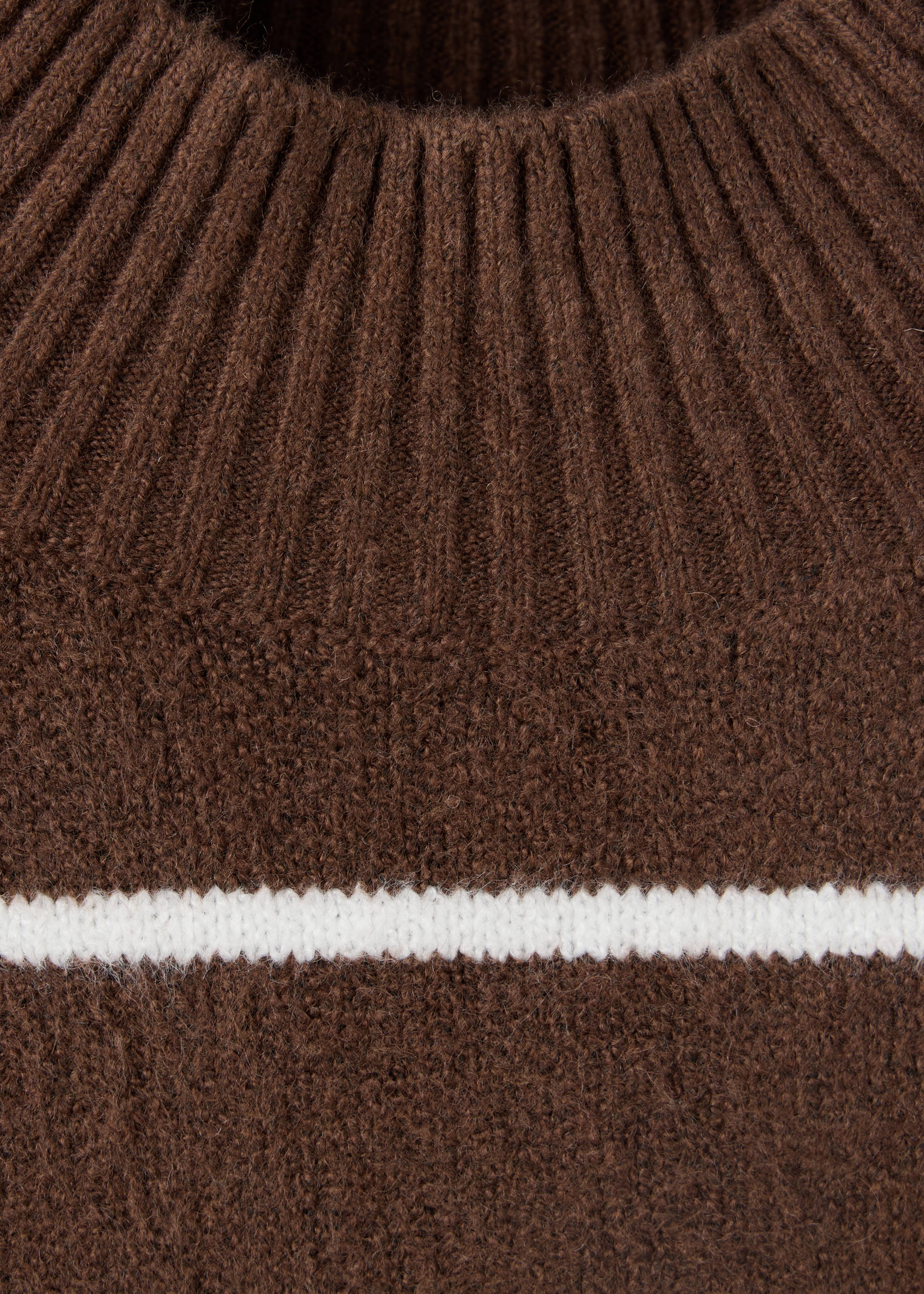 Striped sweater with perkins neck - Details of the article 8