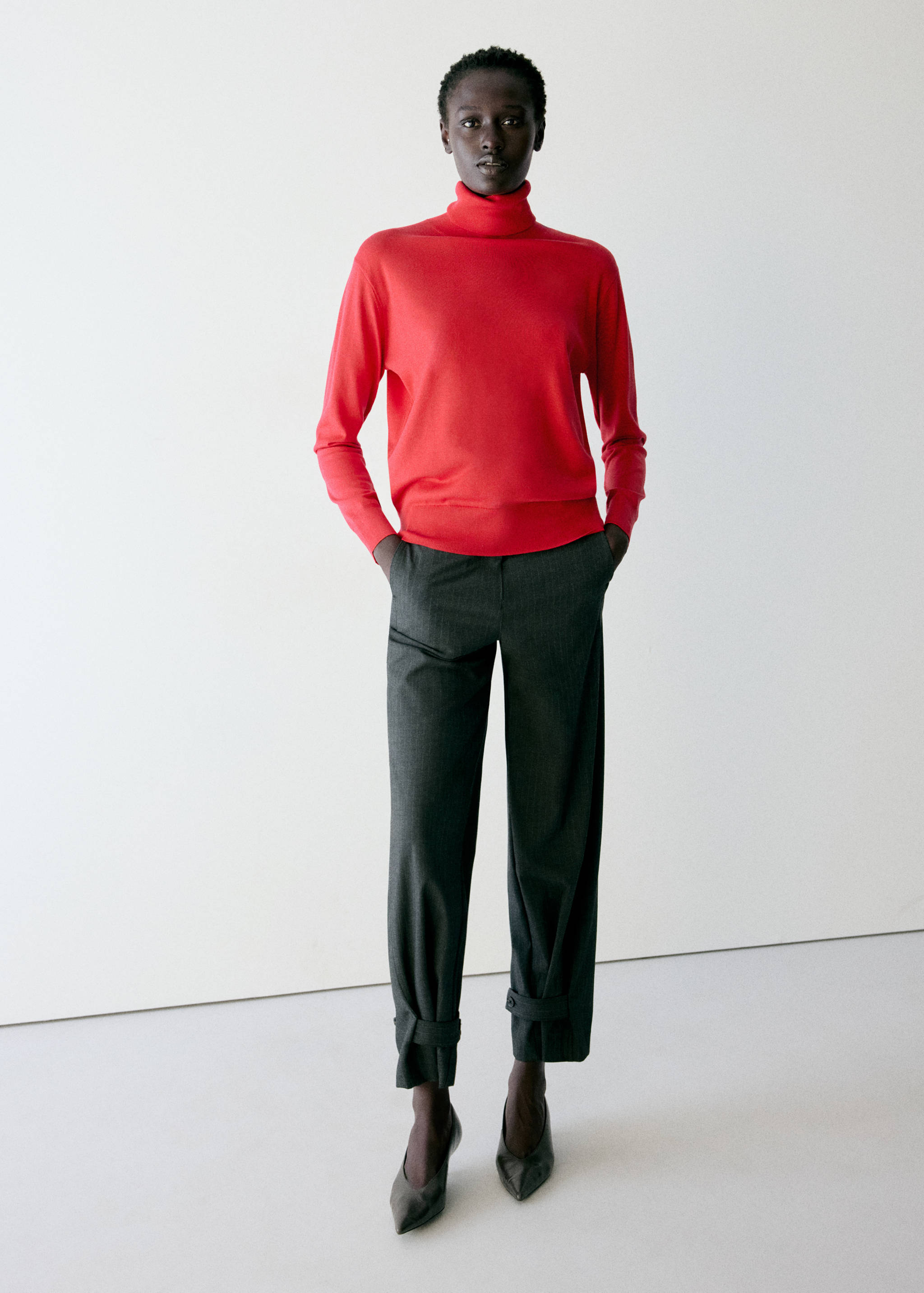 Pull-over maille col roulé - Plan général