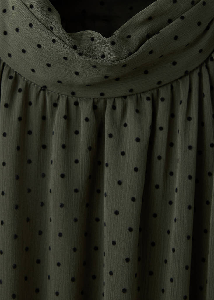 Polka dot dress with ruched panel thumbnail 6