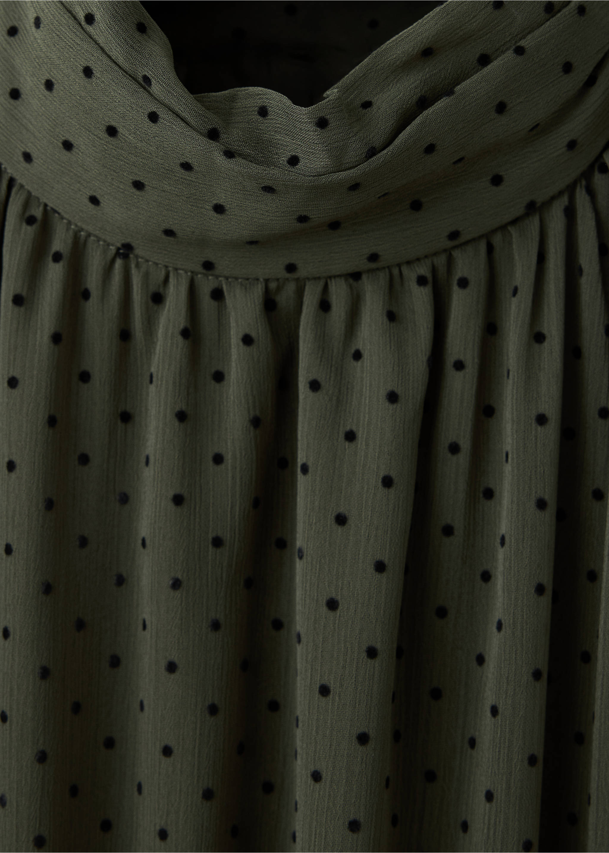 DRESS POLKY - Détail de l'article 8, Kaki. Ref: 37017796-00.