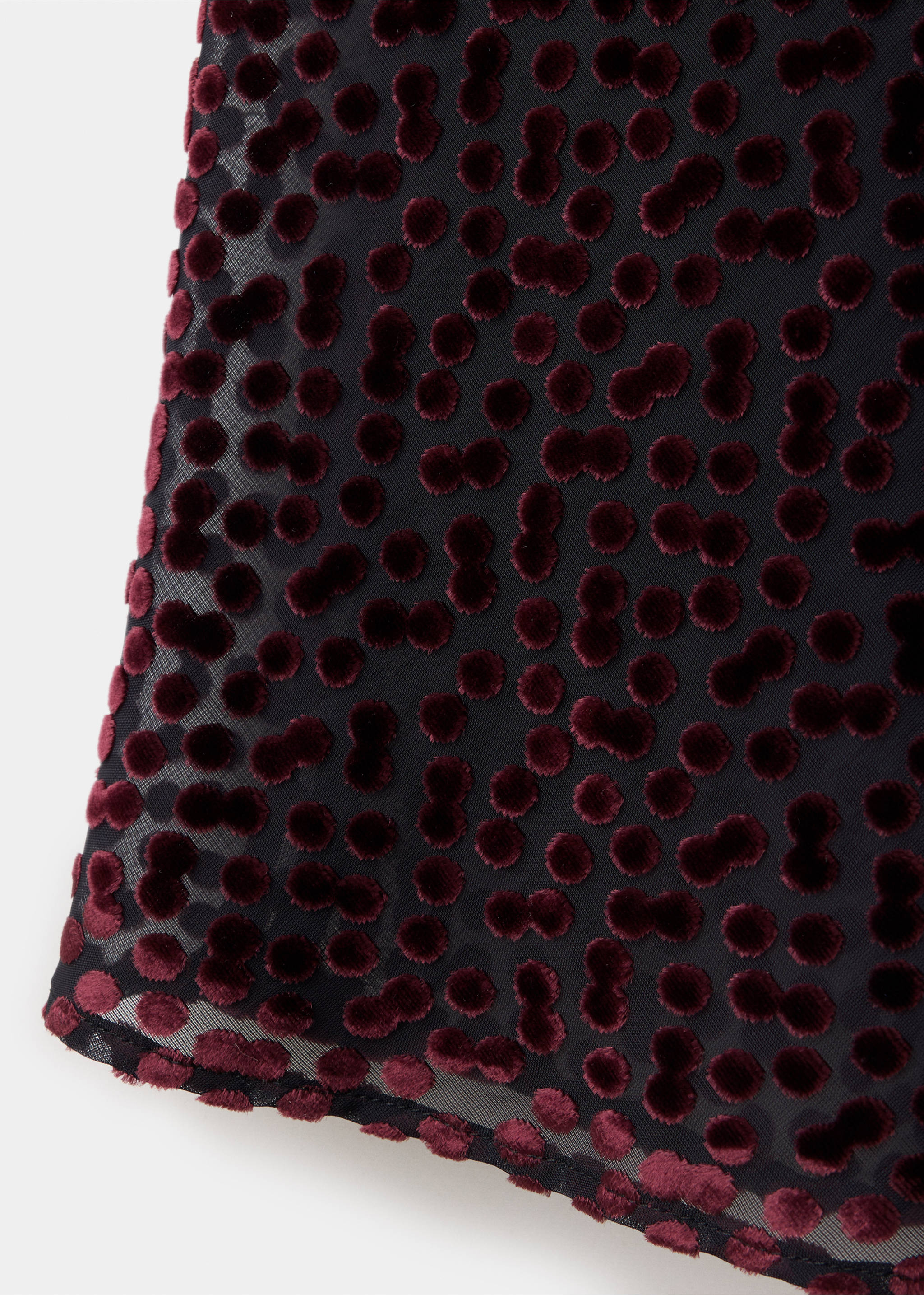 Robe à pois en dévoré - Détail de l'article 0, Noir. Ref: 37017797-00.