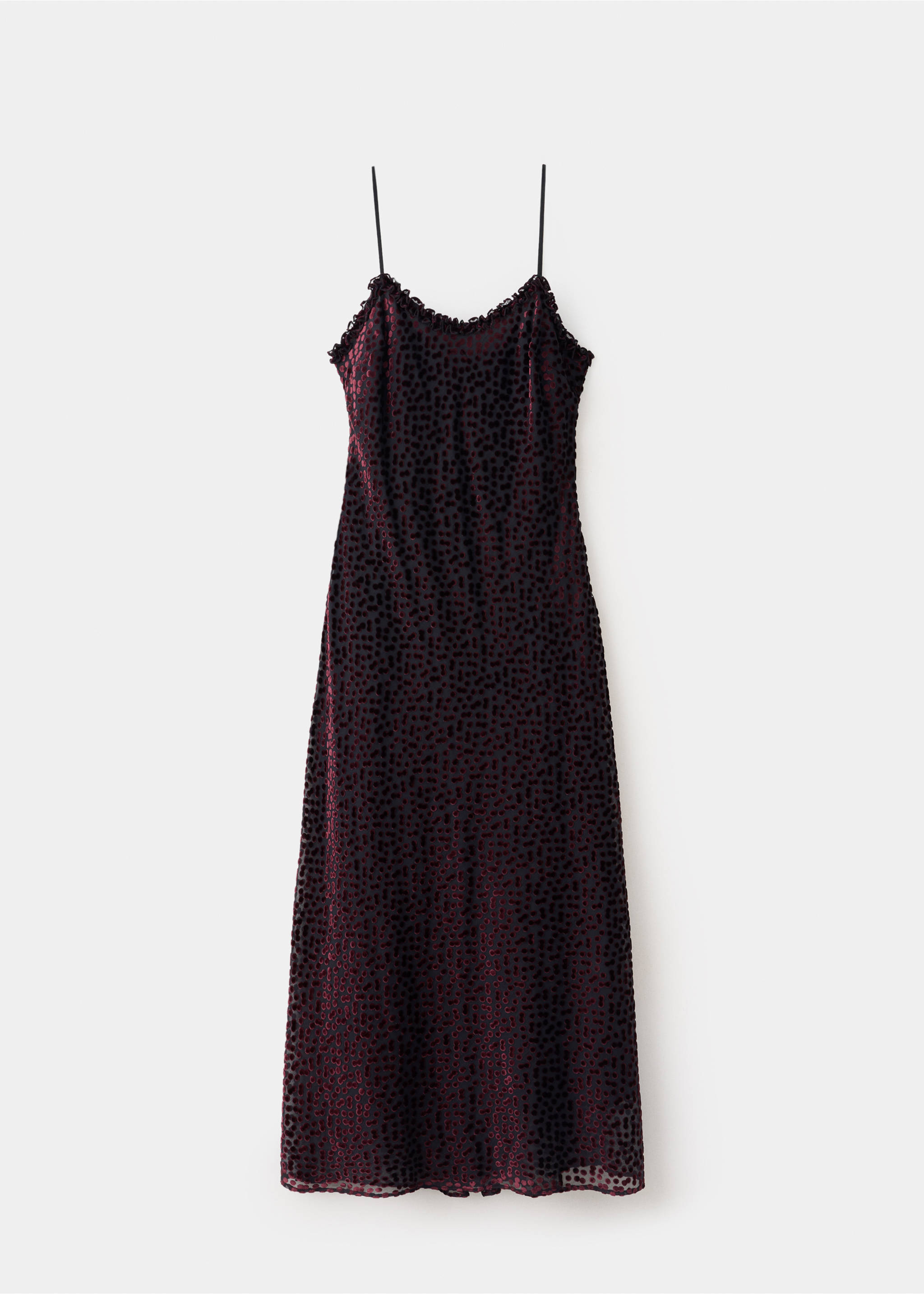 Robe à pois en dévoré - Article sans modèle, Noir. Ref: 37017797-00.