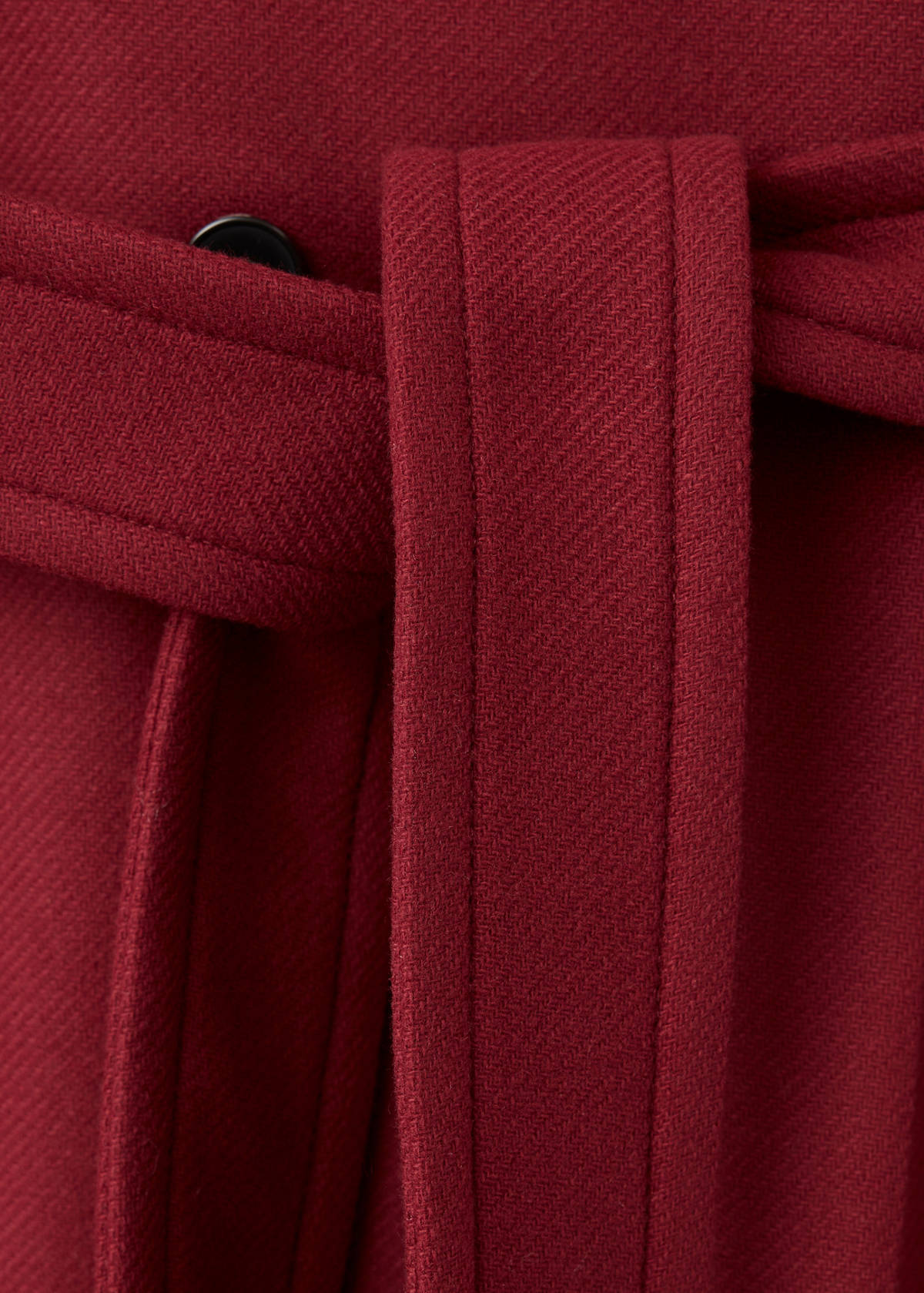 Manteco wool coat with funnel neck — Red
