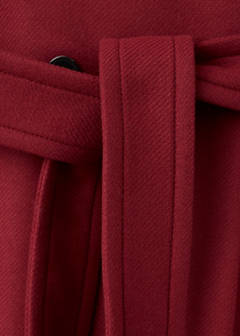 Manteco wool coat with funnel neck — Red 10