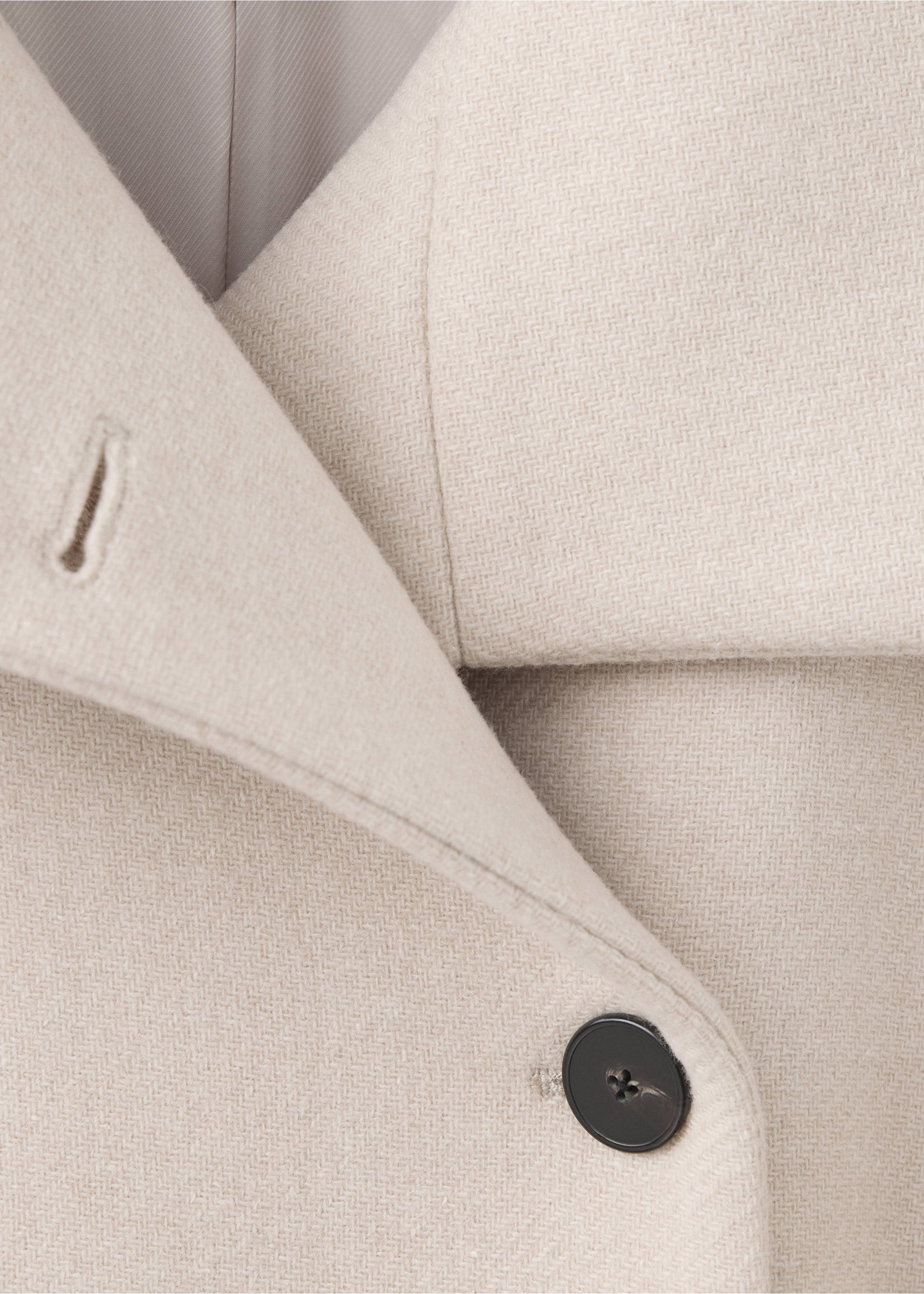 Manteco wool coat with funnel neck - Details of the article 8, Light/Pastel Grey. Ref: 37017808-00.