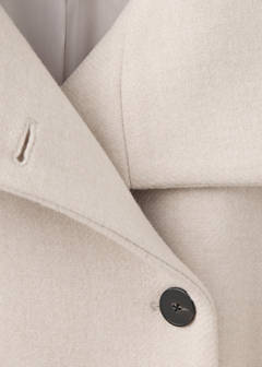 Manteco wool coat with funnel neck — Light/Pastel Grey 10