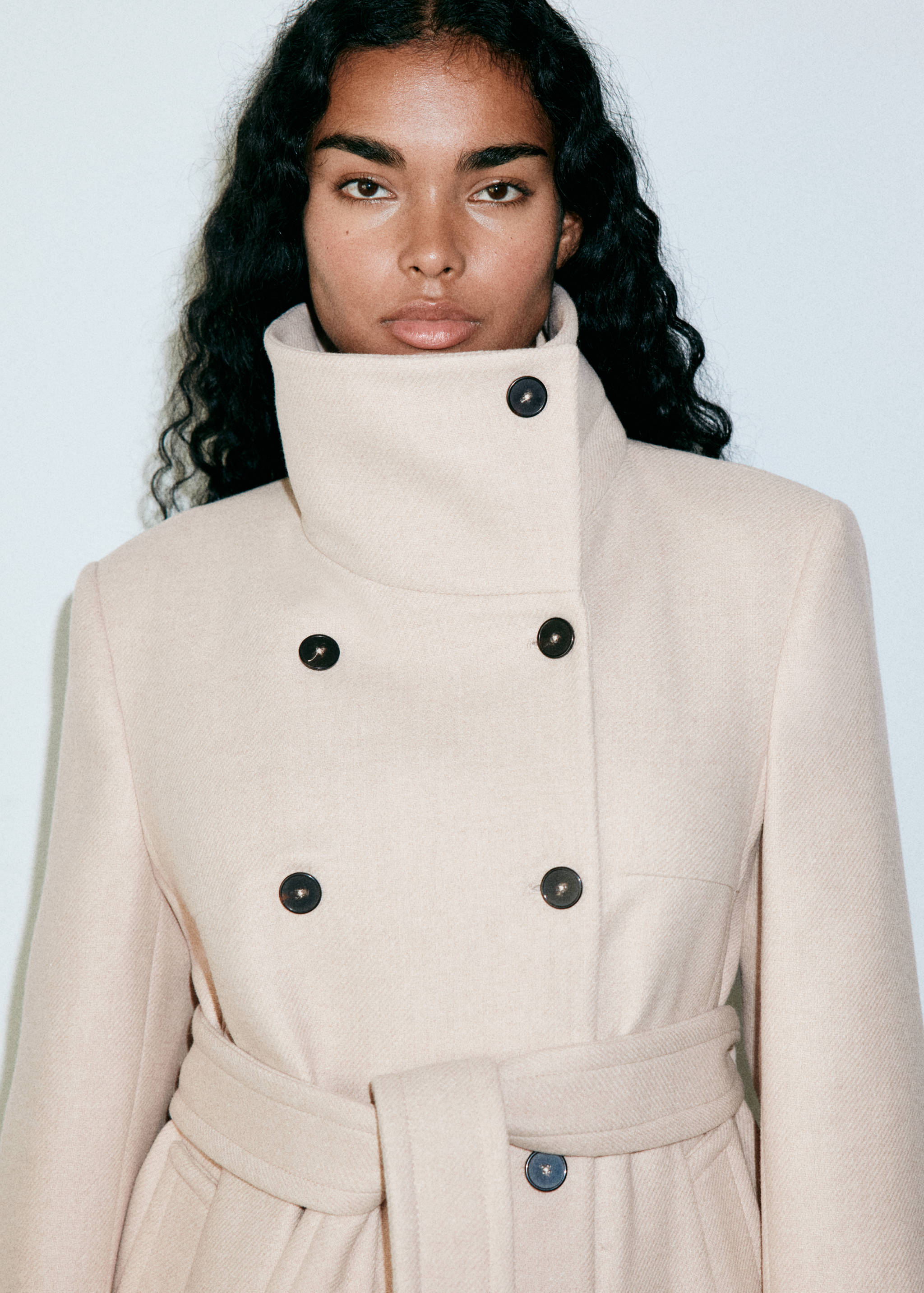 Manteco wool coat with funnel neck - Details of the article 4