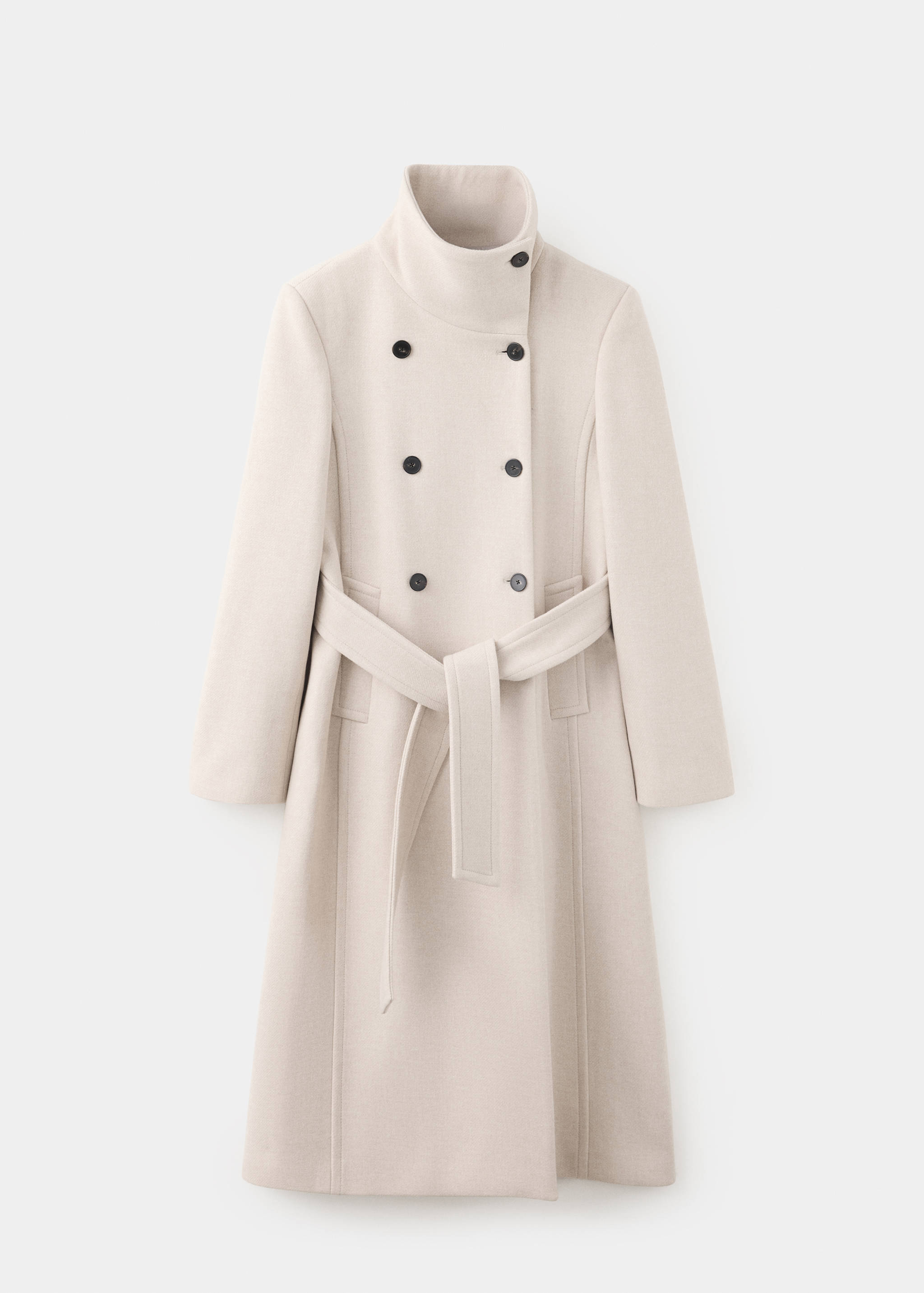 Manteco wool coat with funnel neck - Article without model