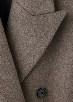 Woollen coat with belt — Medium Brown 9