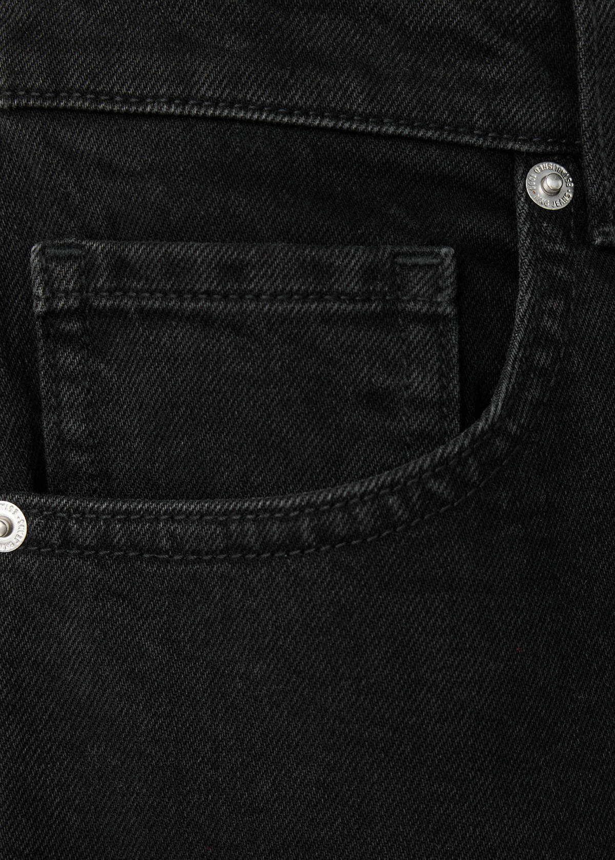 Slim-fit high-waist jeans — Black denim