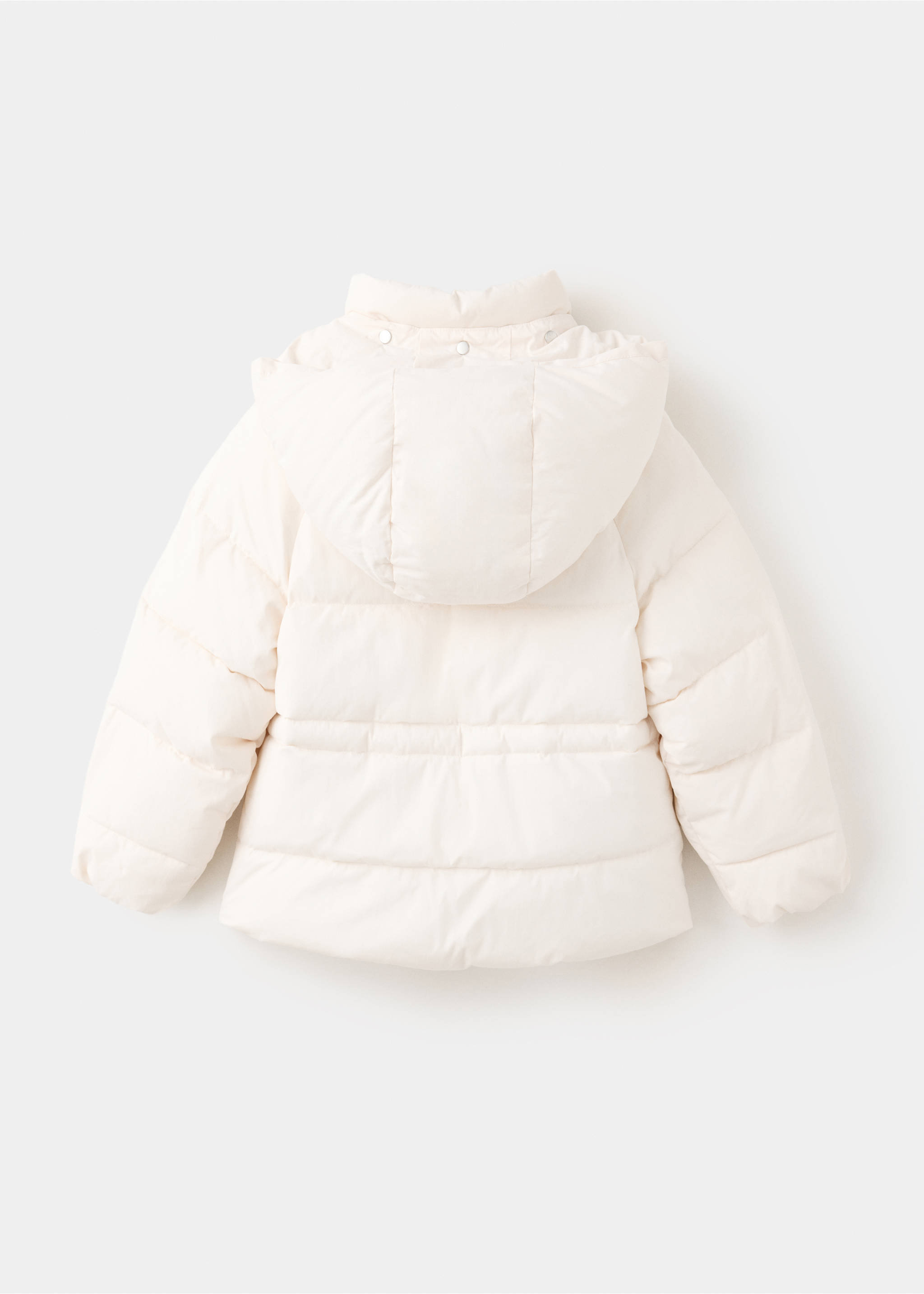 Anorak acolchado capucha - Reverso del artículo, Blanco. Ref: 37017885-00.