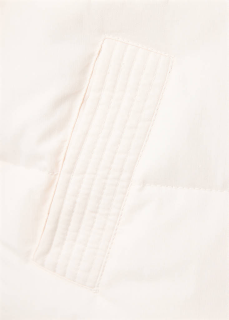 Hood puffer coat — White