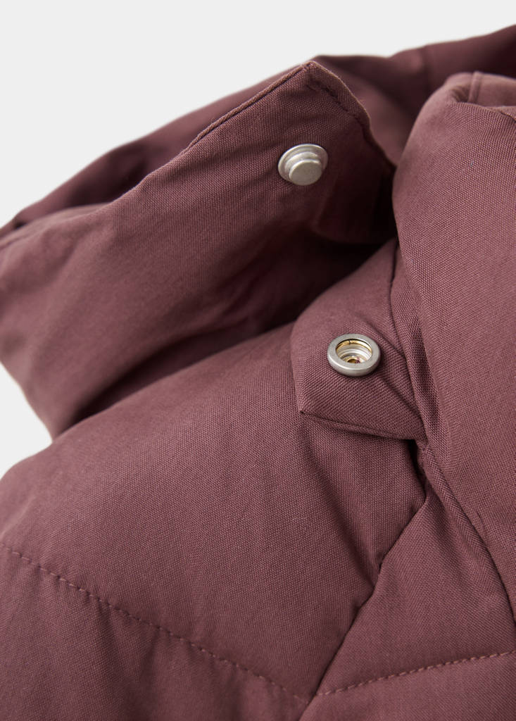 Hood puffer coat — Maroon