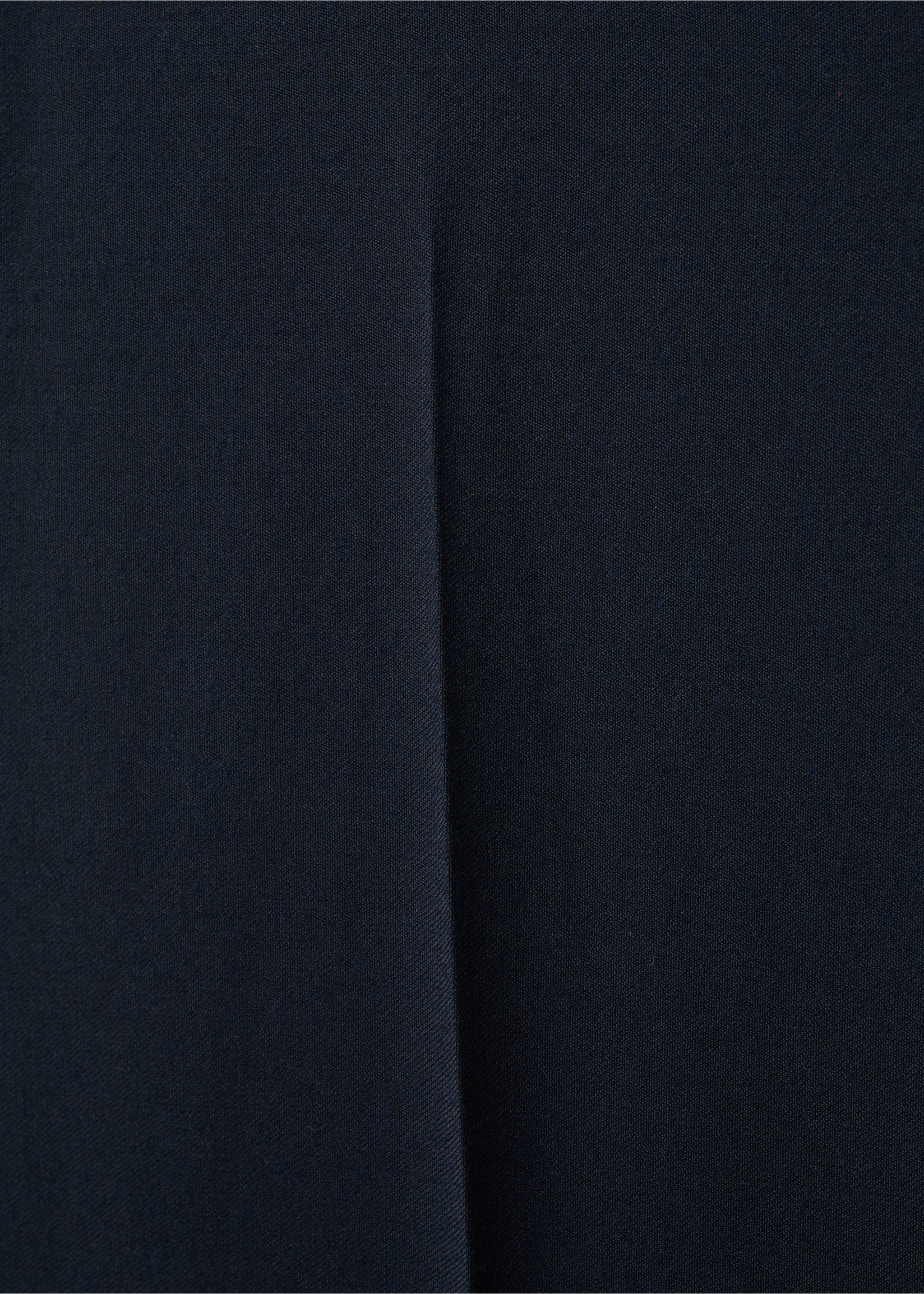 Close-up of navy blue men's trousers showing a tailored crease., Navy. Ref: 37017886-00.