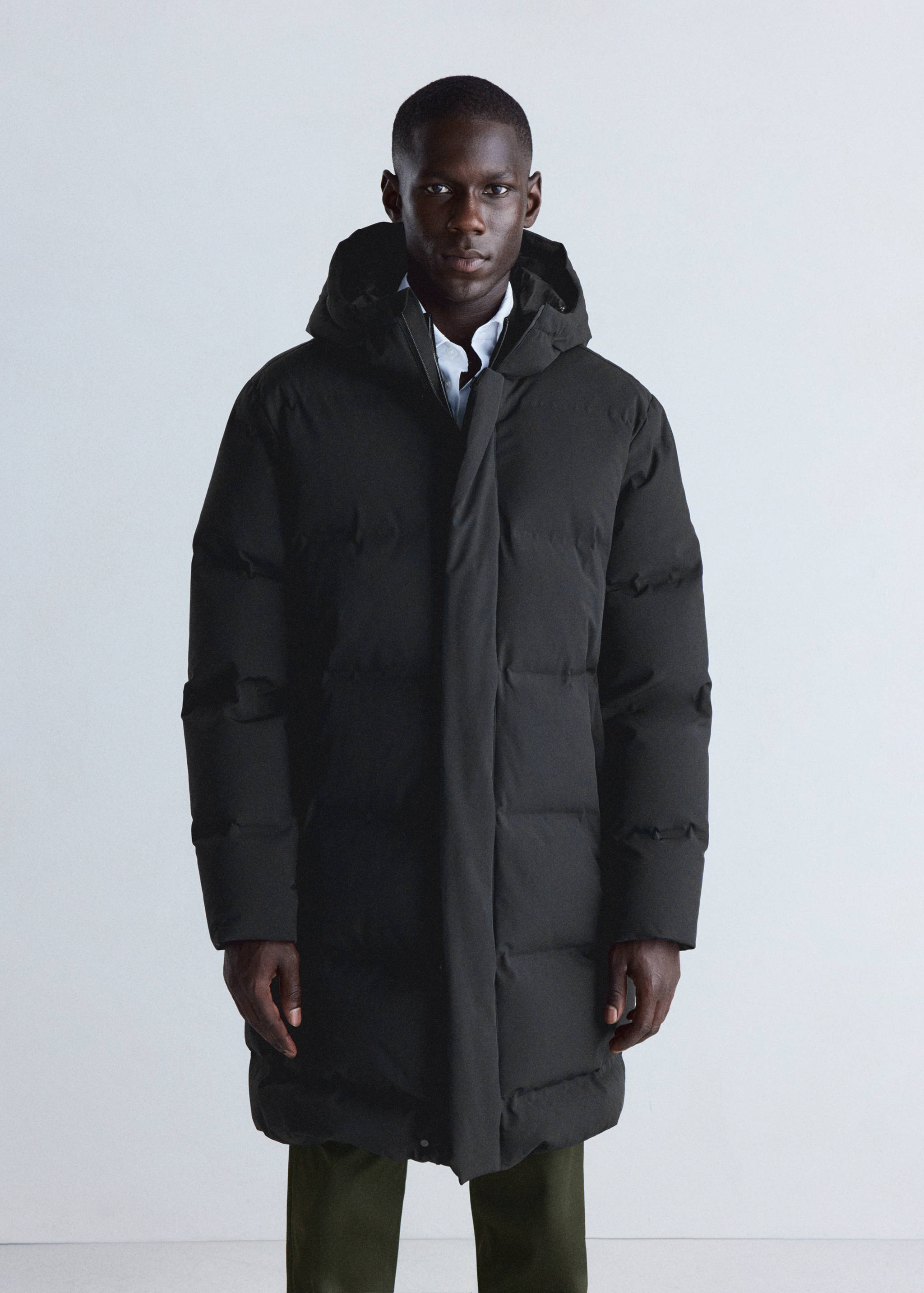 Anorak matelassé rembourré de duvet, imperméable - Plan moyen