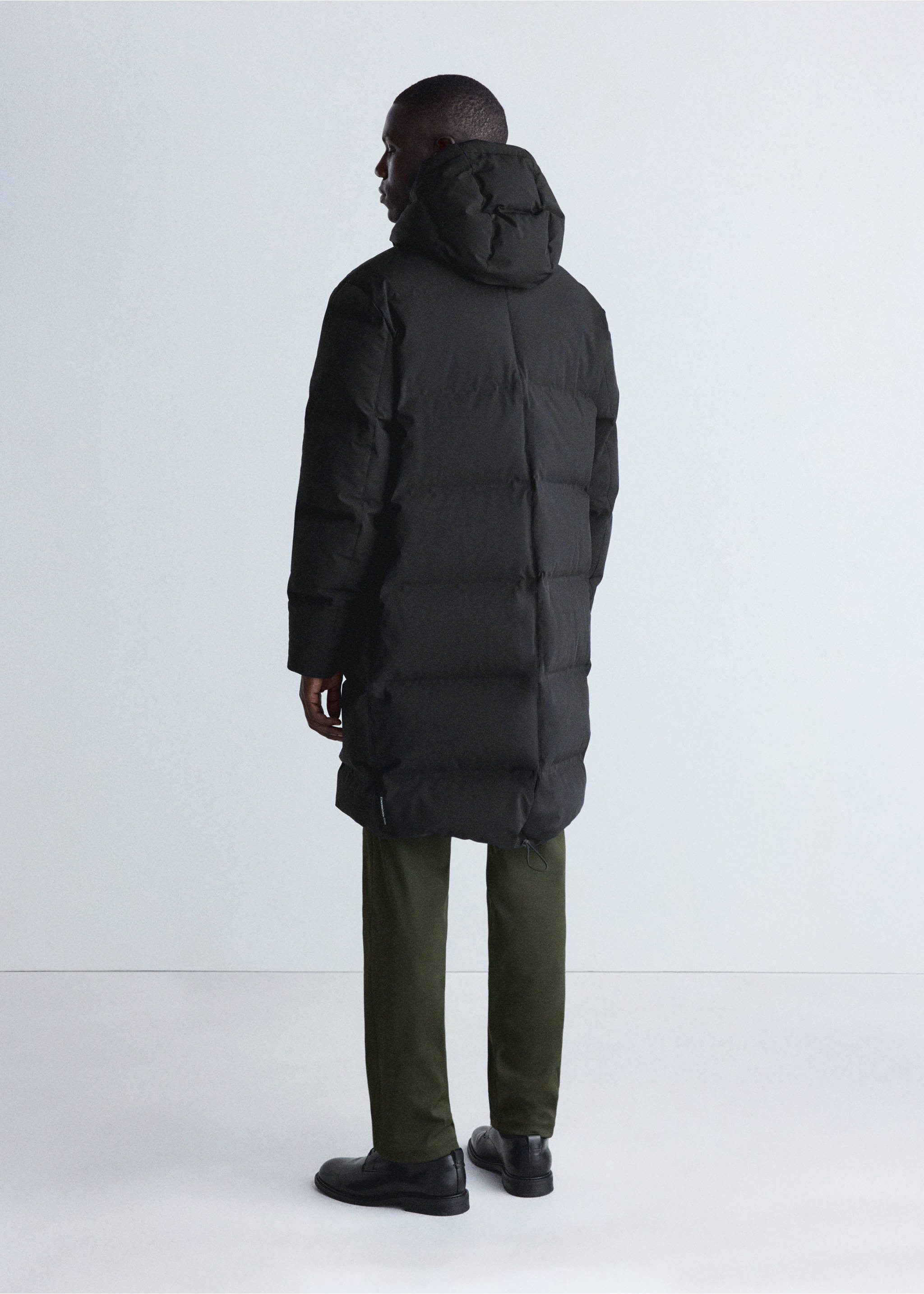 Anorak matelassé rembourré de duvet, imperméable - Verso de l’article, Noir. Ref: 37017888-00.