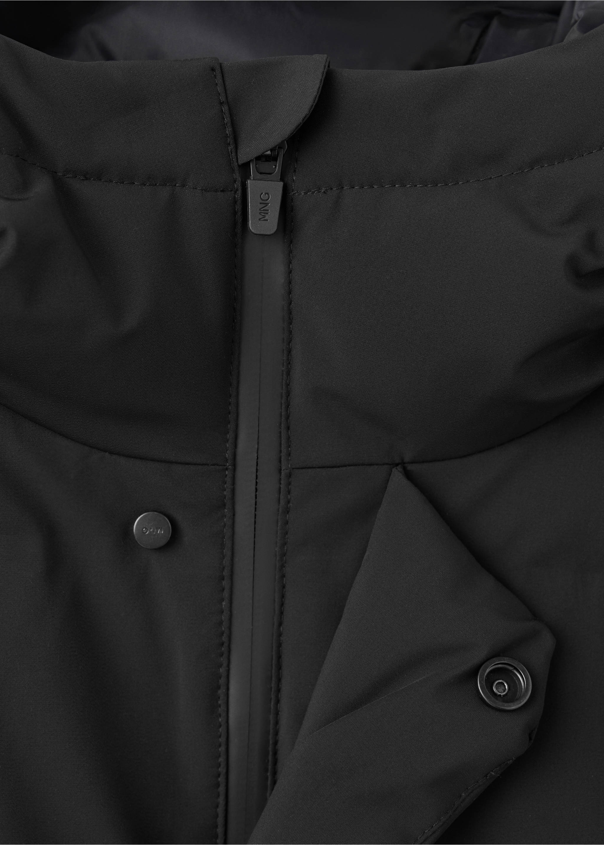 Anorak matelassé rembourré de duvet, imperméable - Détail de l'article 8, Noir. Ref: 37017888-00.