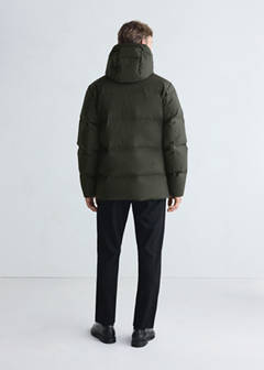 Waterproof quilted down-filled anorak — Dark Green 3