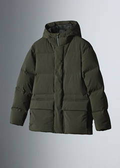 Waterproof quilted down-filled anorak — Dark Green 8