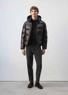 Water-repellent quilted anorak — Coffee 2