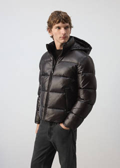 Water-repellent quilted anorak — Coffee 1