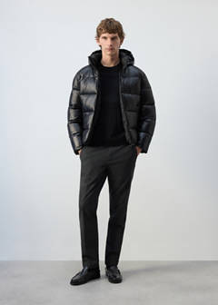 Water-repellent quilted anorak — Black 2
