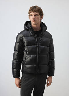 Water-repellent quilted anorak — Black 1