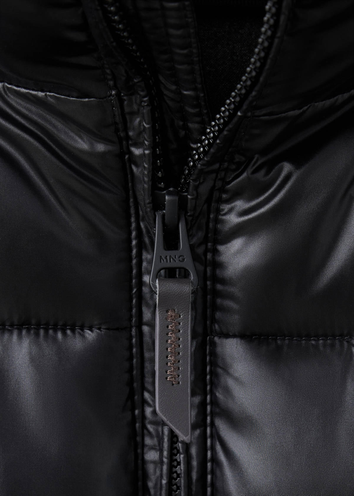 Water-repellent quilted anorak — Black