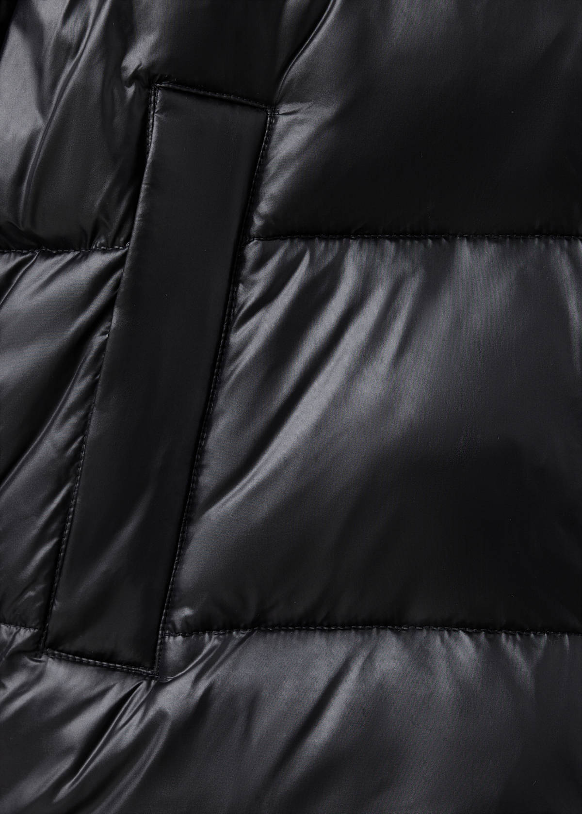 Water-repellent quilted anorak — Black