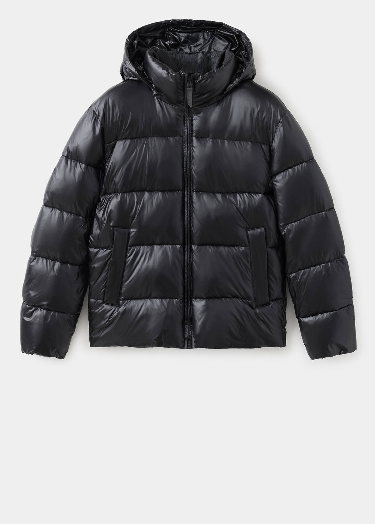 Water-repellent quilted anorak — Black