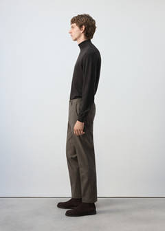 Slim-fit check-print trousers — Tobacco Brown 5