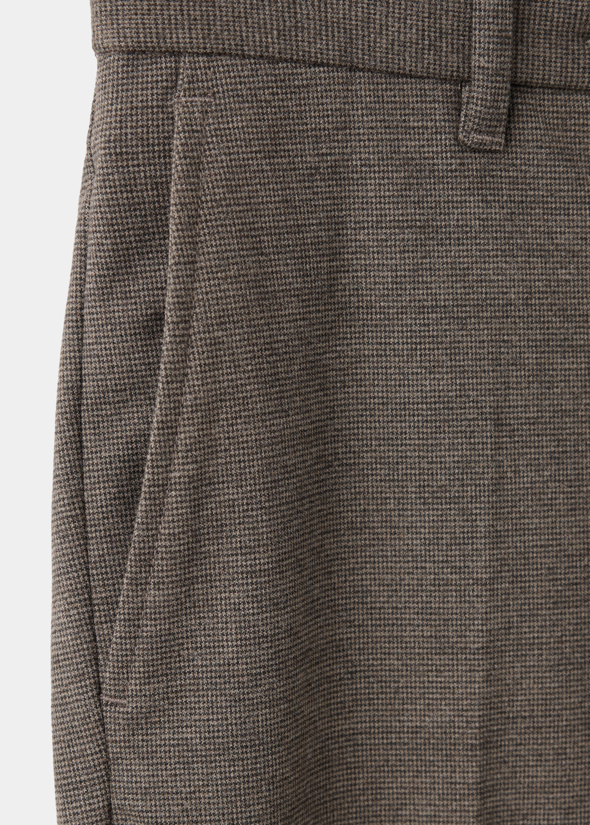 Slim-fit check-print trousers - Details of the article 0