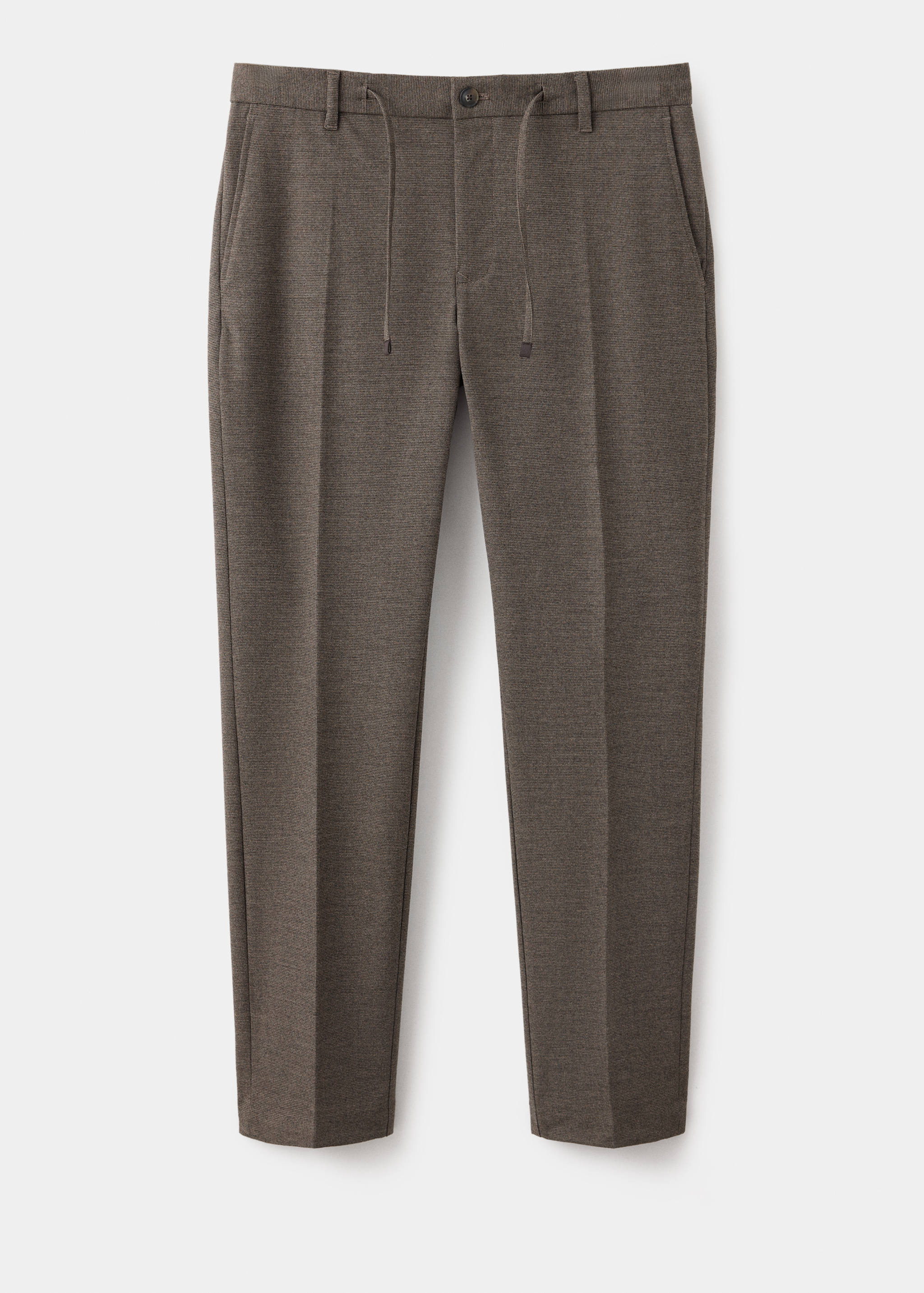 Slim-fit check-print trousers - Article without model