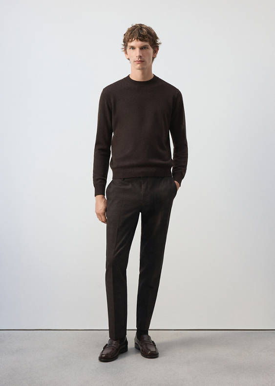 Spodnie slim fit w kratę