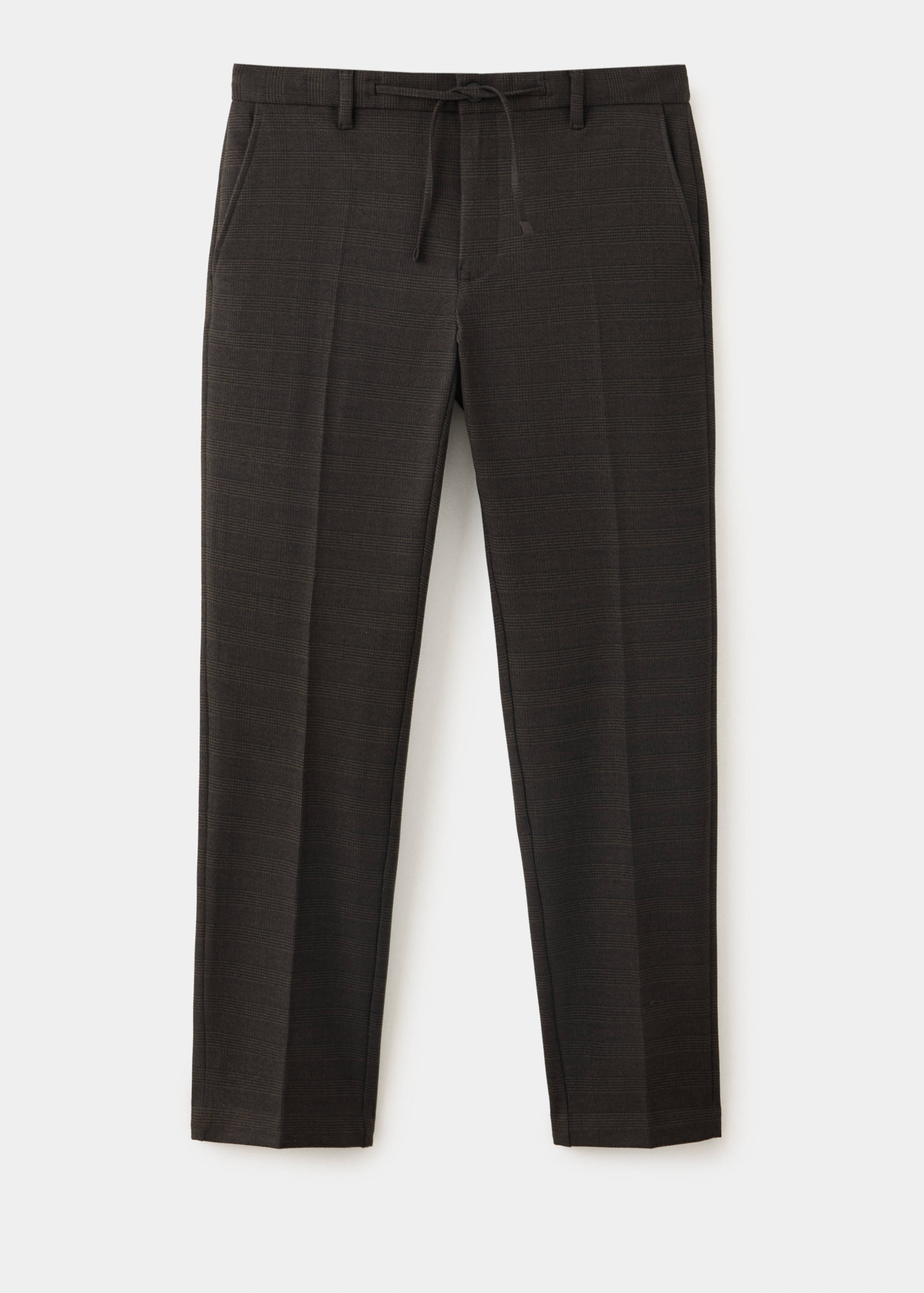 Slim-fit check-print trousers - Article without model