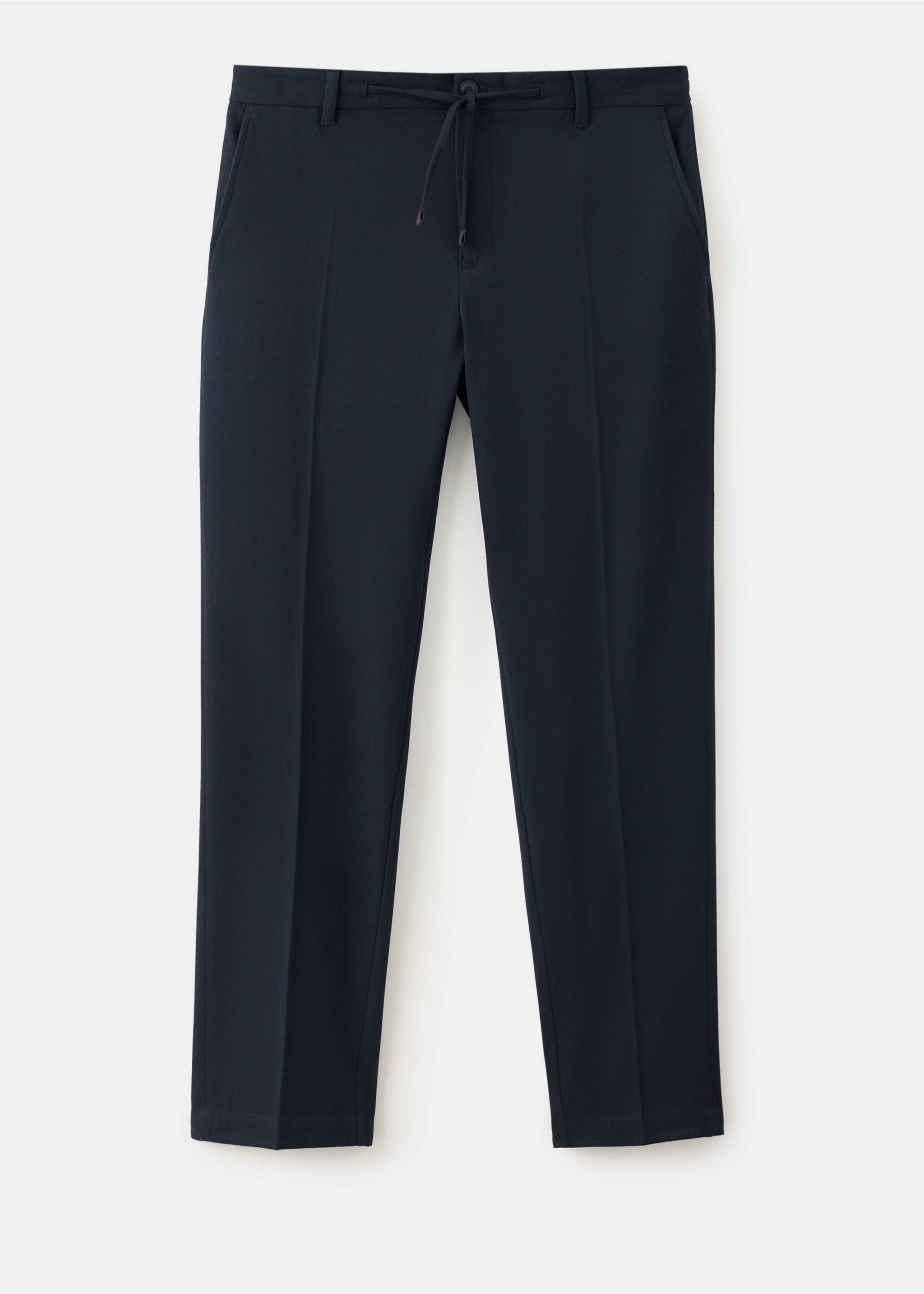 Slim-fit trousers with elastic waist - Article without model, Navy. Ref: 37017903-00.