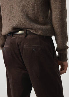 Corduroy regular-fit trousers — Chocolate 6