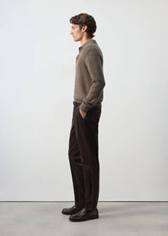 Corduroy regular-fit trousers — Chocolate 5
