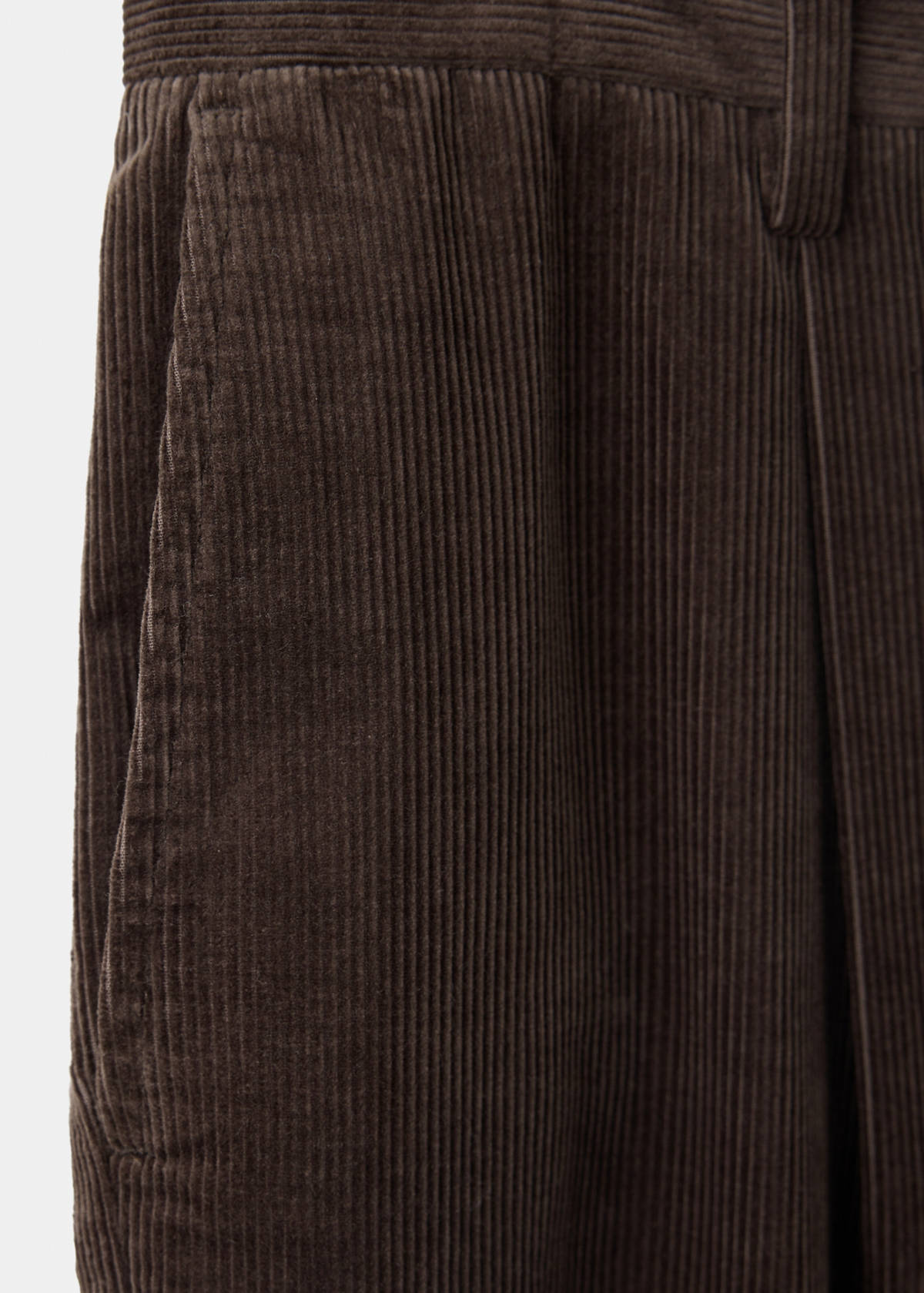 Corduroy regular-fit trousers — Chocolate
