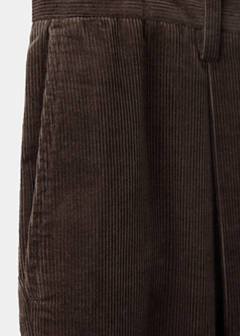 Corduroy regular-fit trousers — Chocolate 9
