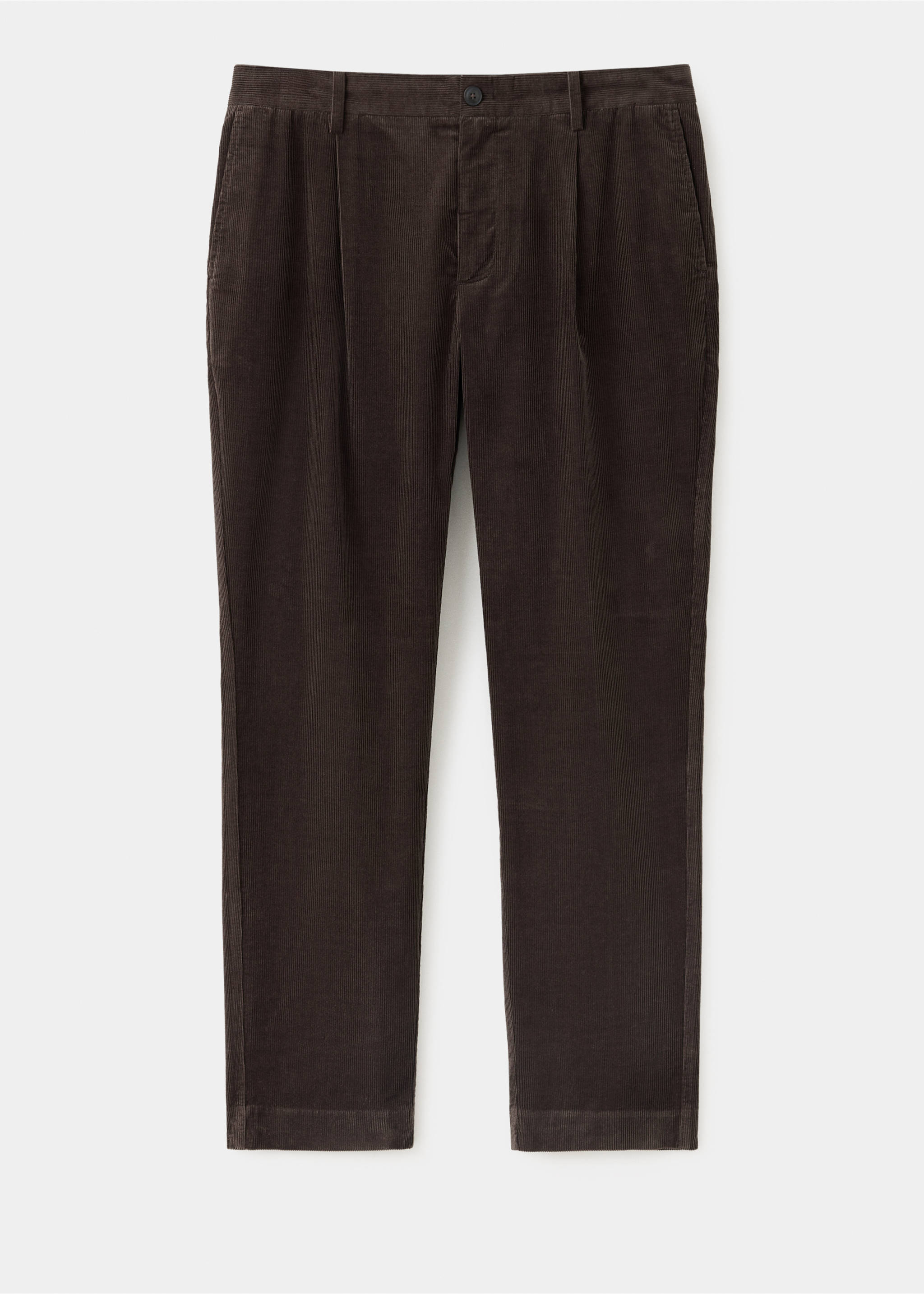 Pantalon regular-fit pinces - Article sans modèle, Chocolat. Ref: 37017904-00.
