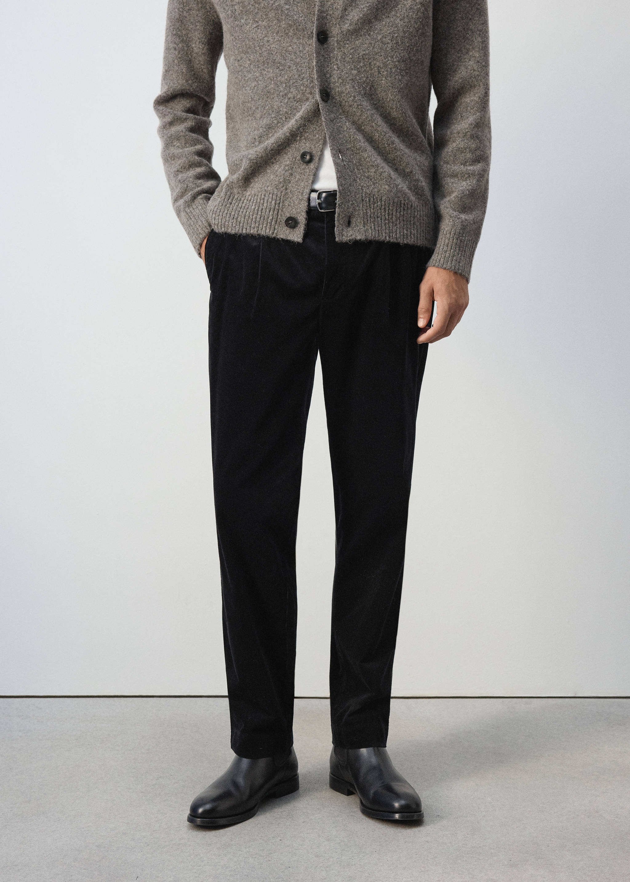 Pantalon regular-fit pinces - Plan moyen