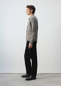 Corduroy regular-fit trousers — Black 5