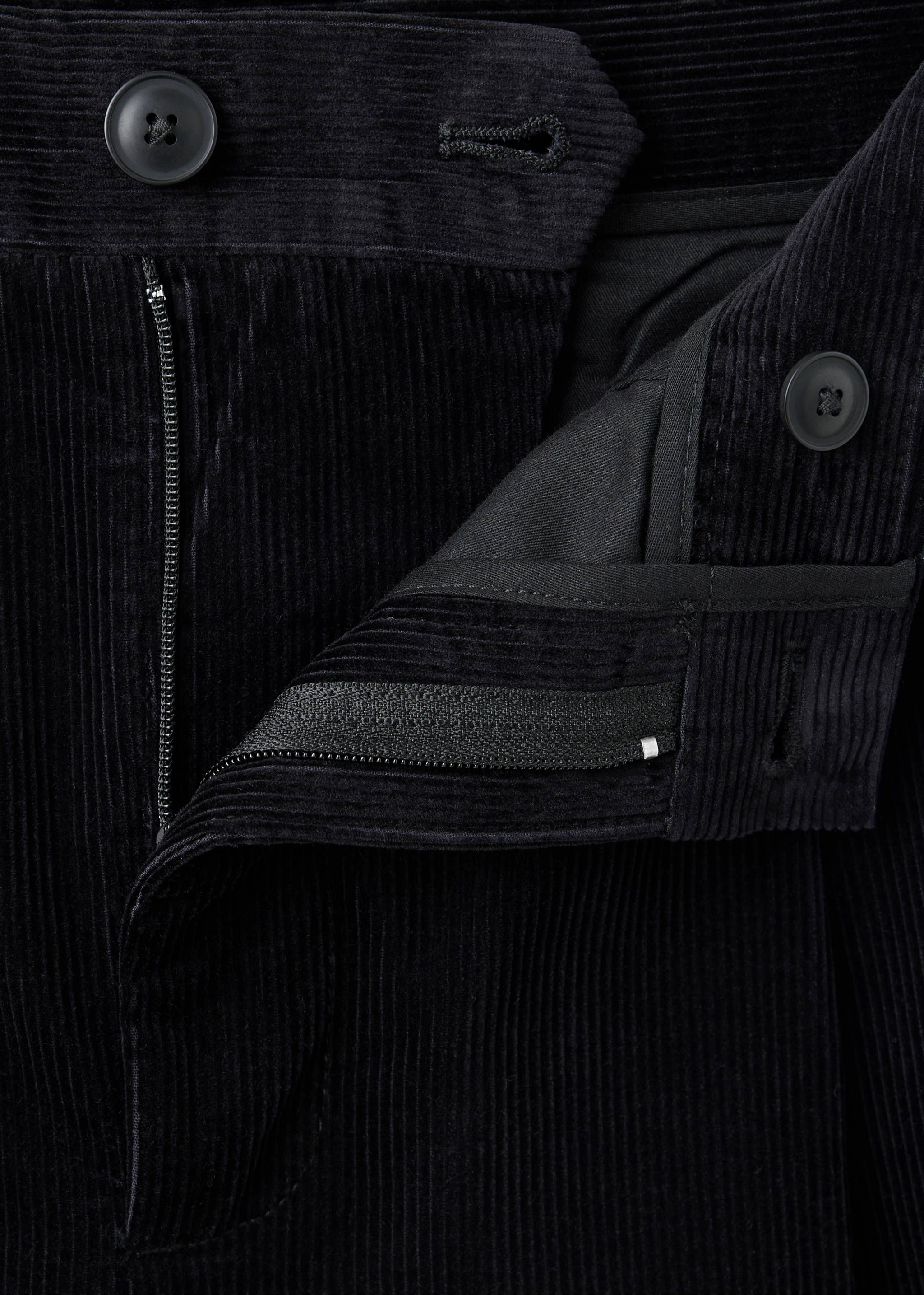 Pantalon regular-fit pinces - Détail de l'article 8, Noir. Ref: 37017904-00.
