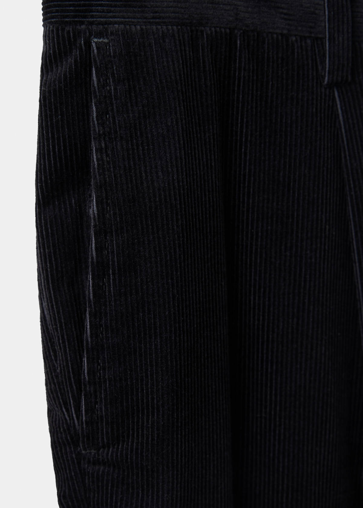 Corduroy regular-fit trousers — Black