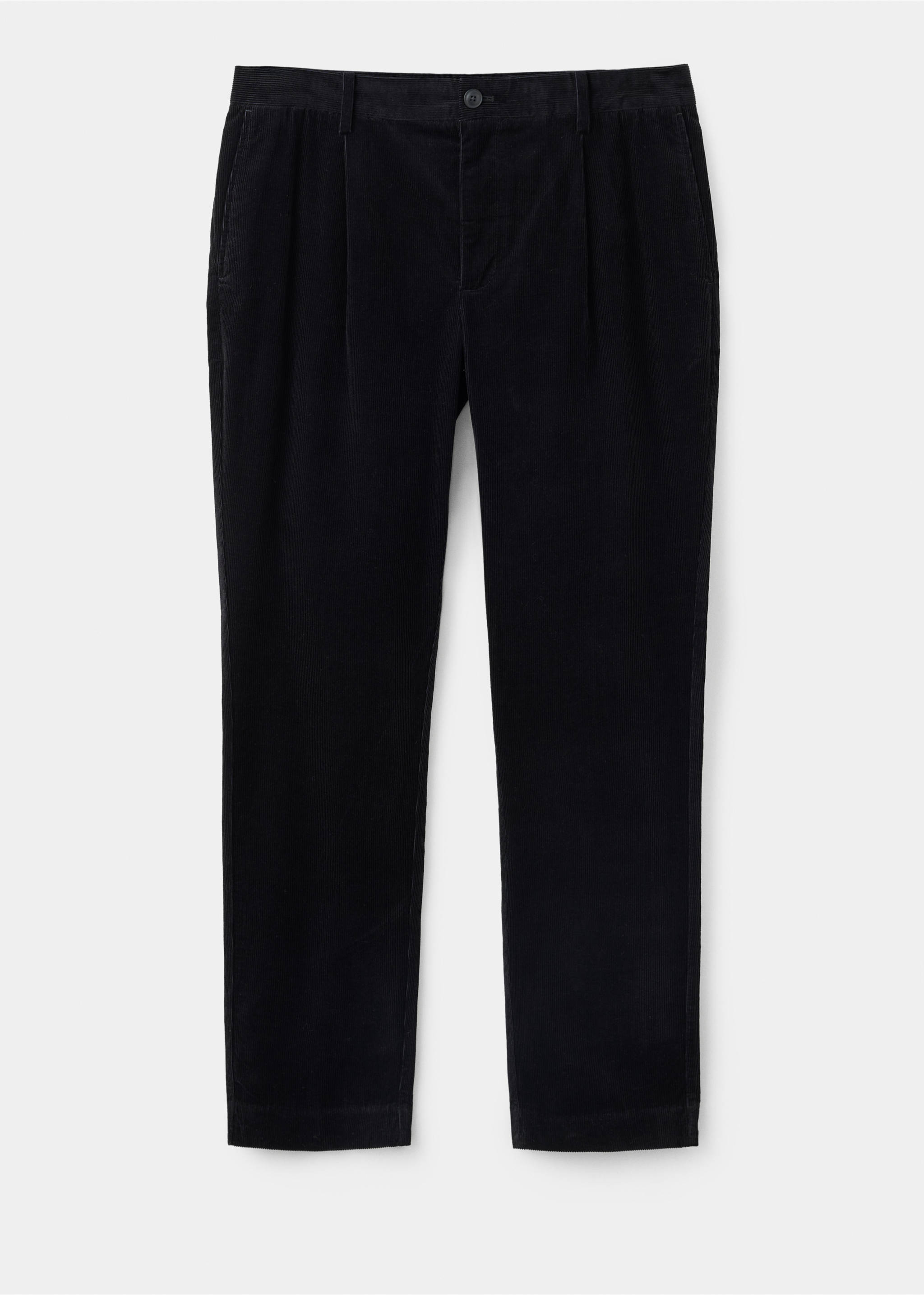 Pantalon regular-fit pinces - Article sans modèle, Noir. Ref: 37017904-00.