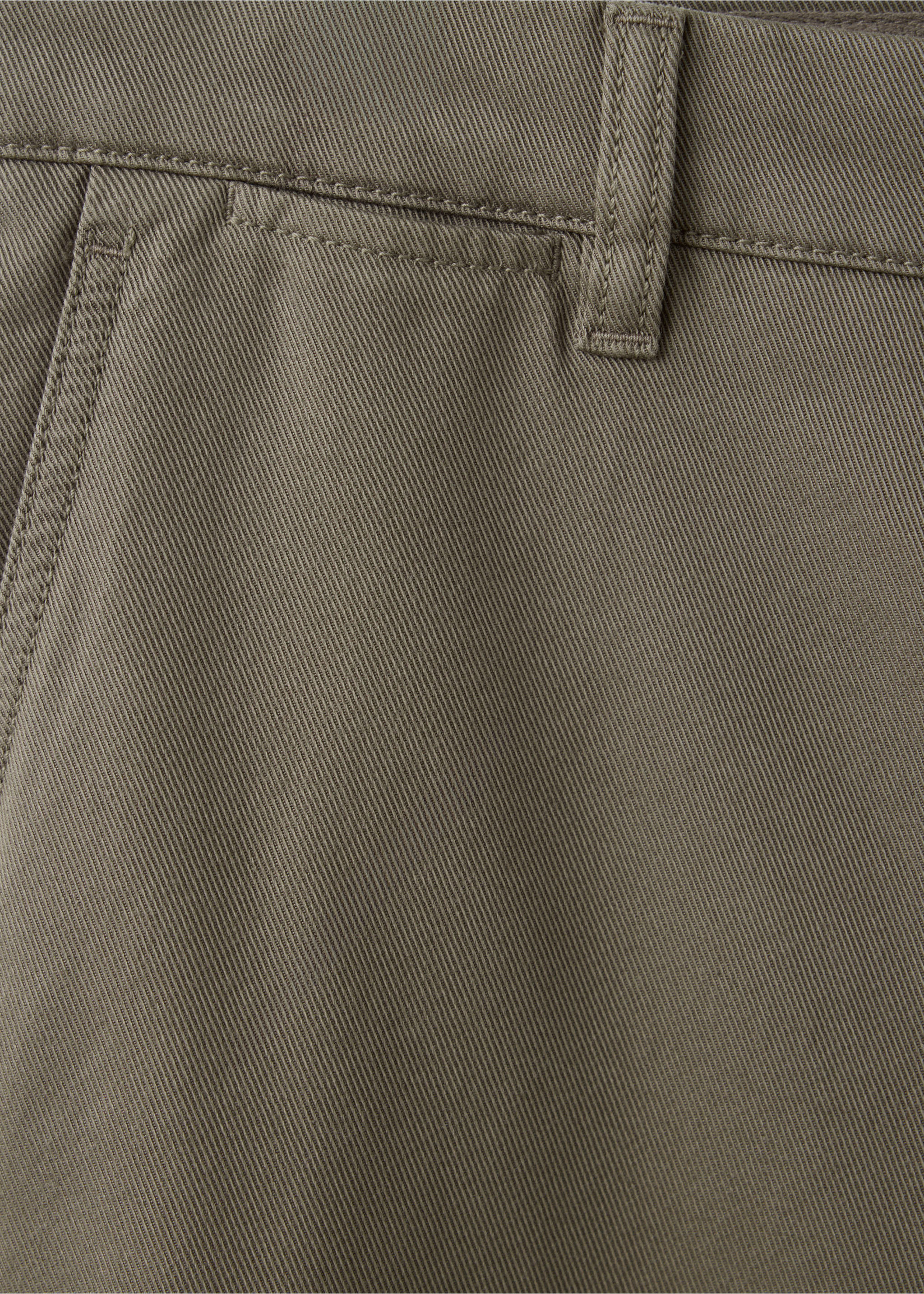 Relaxed fit trousers 100% cotton - Details of the article 0, Medium Brown. Ref: 37017905-00.