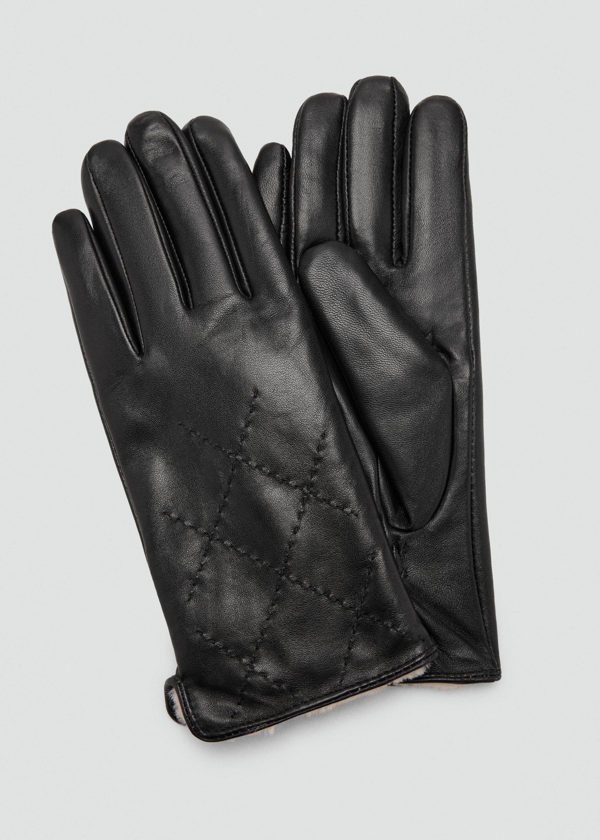 Gepolsterte Lederhandschuhe - Mittlere Ansicht