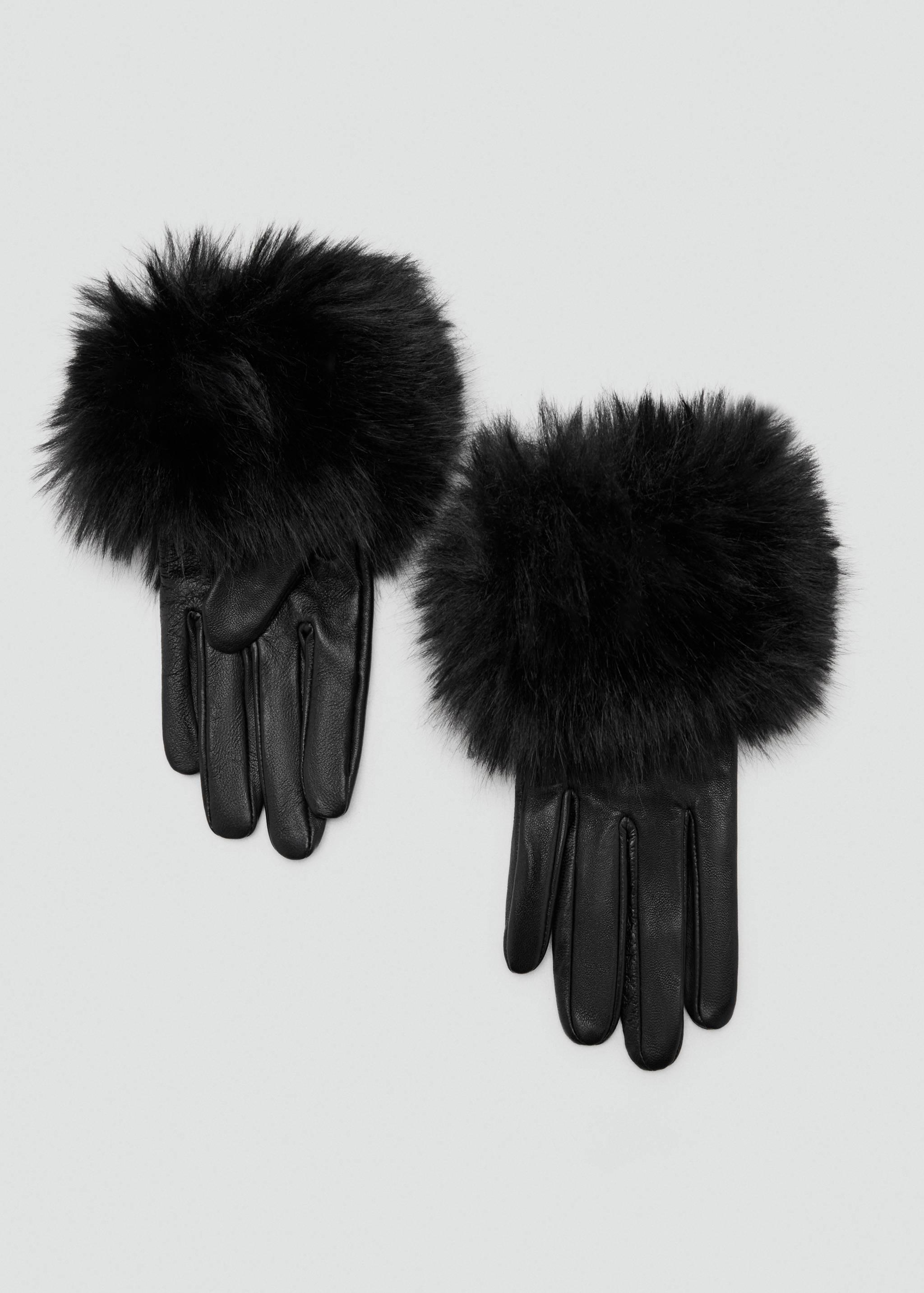 Handschuhe aus Leder mit Pelzabschluss - Artikel ohne Model